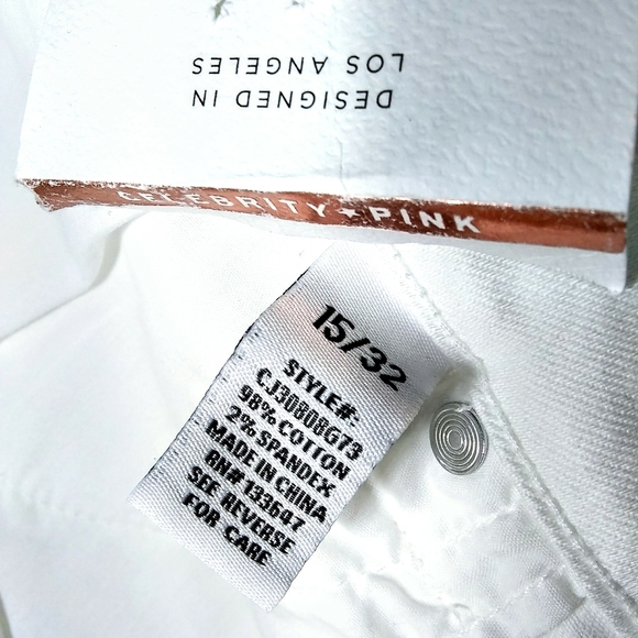 Celebrity Pink New White Denim Jean Shorts Size 15/32 - Picture 9 of 9